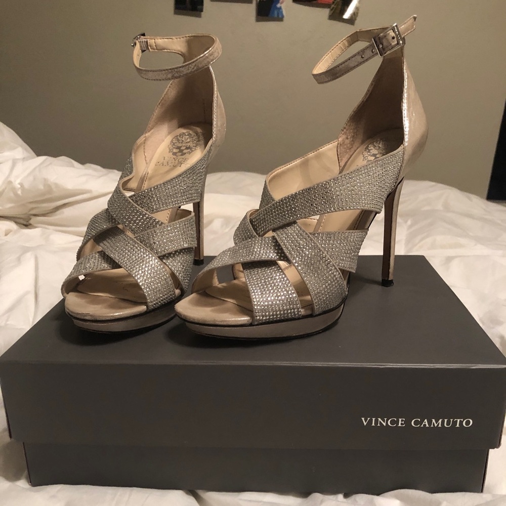 Vince Camuto Silver Heels